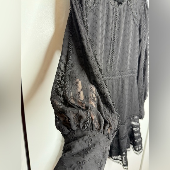 Bardot - Prinnie Mini Dress - Black Lace Long sleeve- Size 8 - Picture 8 of 13